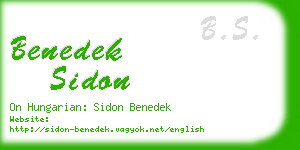 benedek sidon business card